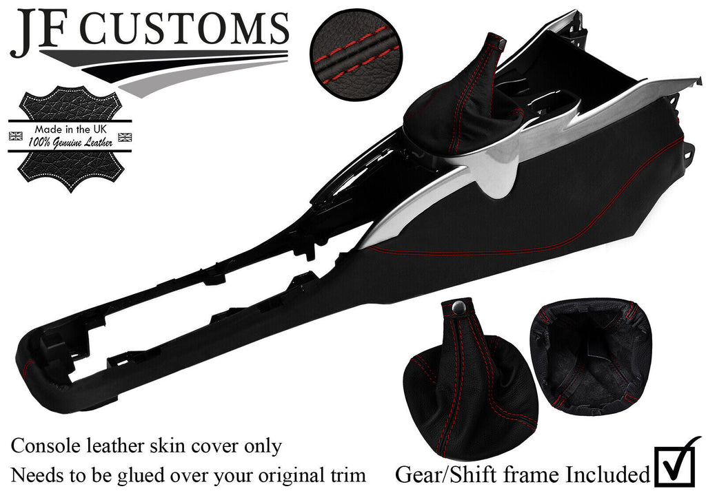 D RED STITCH LEATHER CENTRE CONSOLE COVER +GEAR +FRAME FOR ALFA MITO 08-17