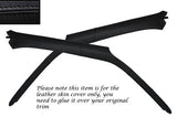 BLACK STITCH 2X WINDSCREEN PILLAR LEATHER COVERS FITS VW GOLF MK3 III 1991-1998