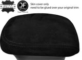 BLACK STITCHING ARMREST LID REAL SUEDE COVER FITS KIA SOUL 2009-2013 CUSTOM NEW