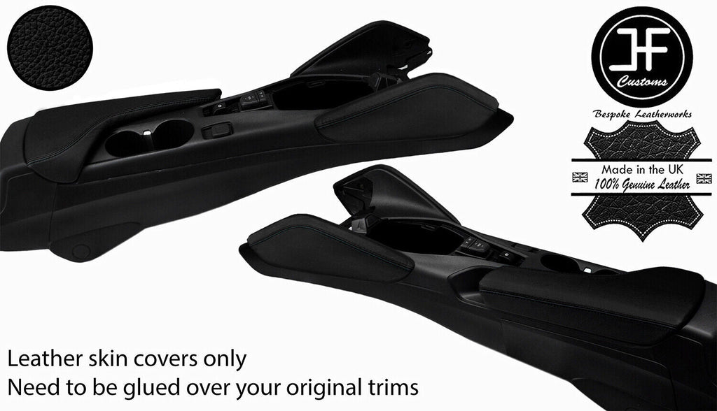 BLACK & BLACK 2X KNEE PAD LEATHER & ARMREST COVERS FOR CHEVROLET CAMARO 16-20