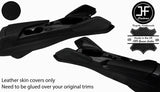 BLACK & BLACK 2X KNEE PAD LEATHER & ARMREST COVERS FOR CHEVROLET CAMARO 16-20