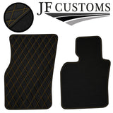 YELLOW DIAMOND STITCH VINYL 4X TAILORED FLOOR CARPETS FOR BMW MINI F56 13-21 JF1