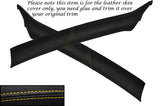 YELLOW STITCH FITS AUDI A3 MK1 1996-2003 2X WINDSCREEN A PILLAR LEATHER COVERS