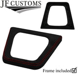 RED STITCH LUXE SUEDE GEAR SURROUND BASE FRAME FITS MAZDA RX7 FC3S 1986-1991