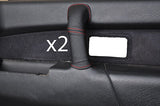 red stitching FITS ISUZU TROOPER 91-98 2X DOOR HANDLES LEATHER COVERS CUSTOM NEW