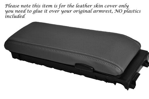 GREY STITCH FITS PORSCHE 924 944 968 83-85 GREY LEATHER  ARMREST COVER ONLY