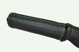 green stitch FITS TOYOTA STARLET 96-99 HANDBRAKE LEATHER HANDLE COVER ONLY