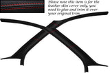RED STITCH FITS FORD FOCUS MK1 98-04 3 DOOR 2X WINDSCREEN A PILLAR LTHR COVERS