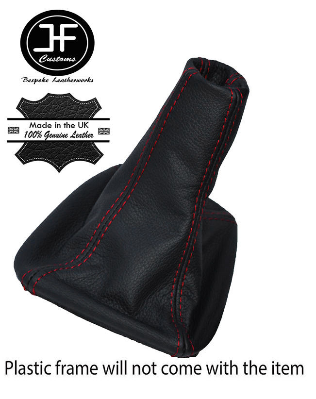 RED STITCHING LEATHER GEAR GAITER FITS SEAT IBIZA MK2 CORDOBA 6K1 1993-1999