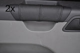 black stitch FITS VW T5 TRANSPORTER CARAVELLE CAMPER 2X DOOR HANDLE LTHR COVERS