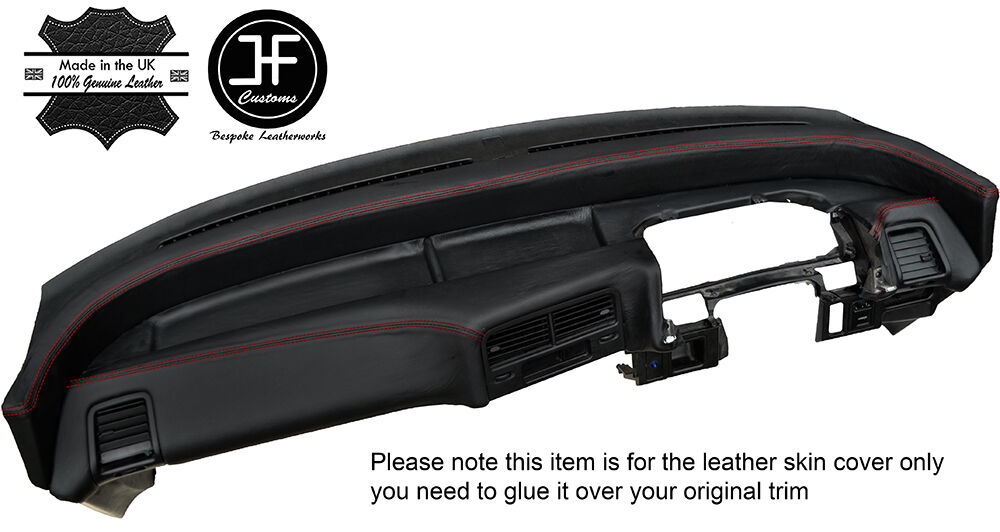 RED STITCHING DASH DASHBOARD LEATHER COVER FITS HONDA CRX 1988-1991 CUSTOM NEW