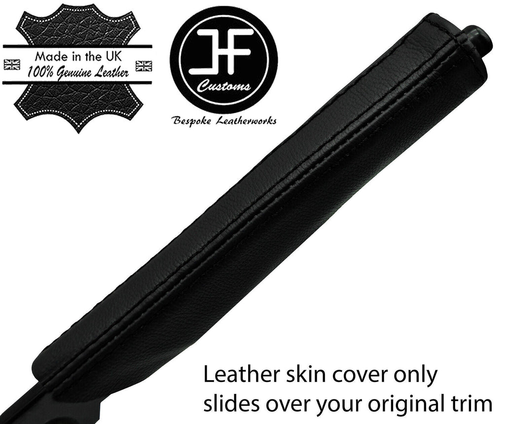BLACK STITCH TOP GRAIN LEATHER HANDBRAKE HANDLE COVER FITS CITROEN SAXO 96-04