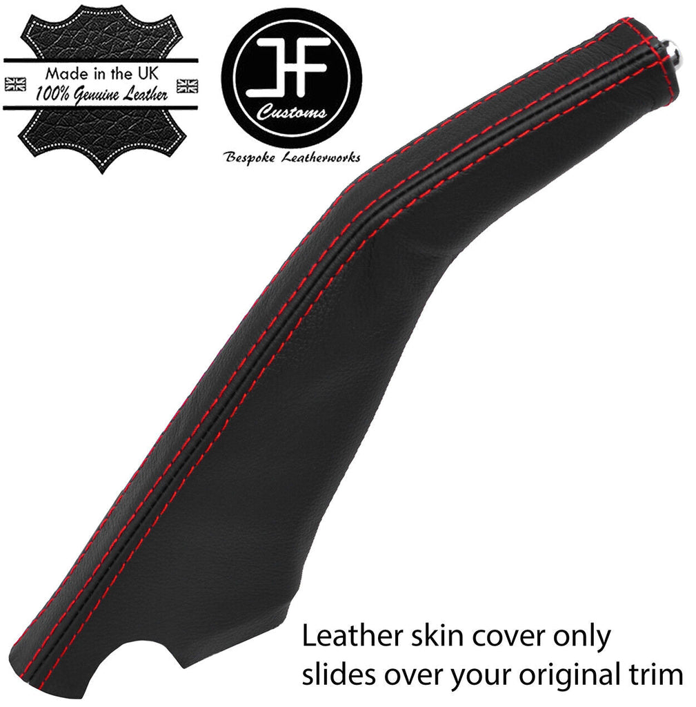 RED STITCH LEATHER HANDBRAKE GAITER FITS MITSUBISHI PAJERO SHOGUN MK3 99-2006