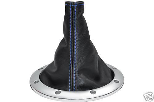 FITS AUDI TT LEATHER GEAR GAITER SHIFT BOOT M BLUE ST 98-06 CUSTOM NEW