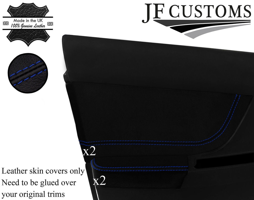 BLUE STITCH 2X FRONT DOOR TRIM ARMREST COVERS FOR SUBARU IMPREZA WRX 01-04
