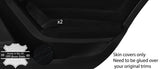BLACK STITCH 2X REAR DOOR ARMREST SUEDE COVERS FITS AUDI A5 SPORTBACK 4 DOOR