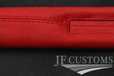 D RED ITALIAN LEATHER 2X CAR KEY HOLDER PROTECTOR FITS FORD KUGA MK1 2008-2012