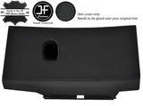 BLACK STITCH LEATHER & CARBON VINYL GLOVE BOX LID COVER FITS CORVETTE C6 05-13