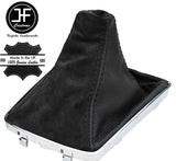 BLACK LEATHER & BLACK SUEDE GEAR GAITER FOR VAUXHALL OPEL ASTRA MK5 H 2005-2010