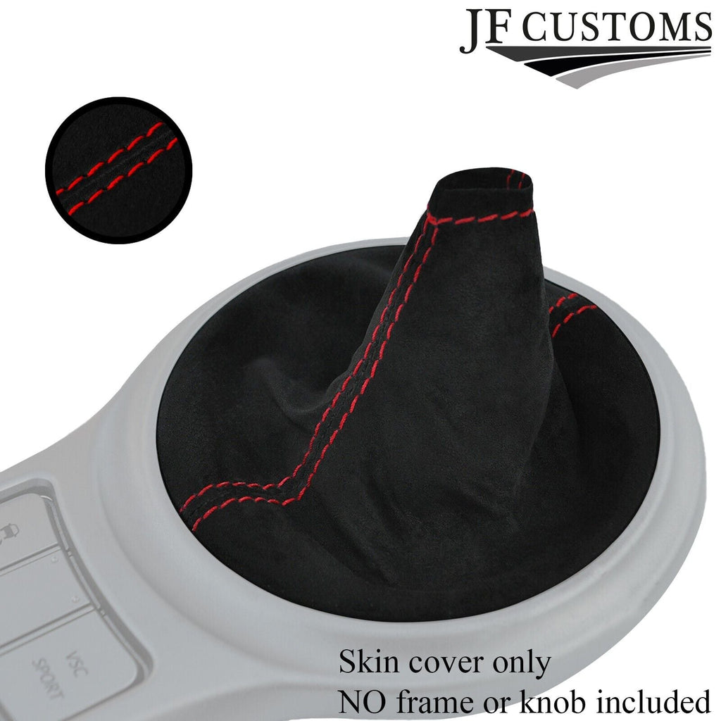RED STITCH REAL SUEDE MANUAL GEAR GAITER FOR TOYOTA GT86 SUBARU BRZ 12-17