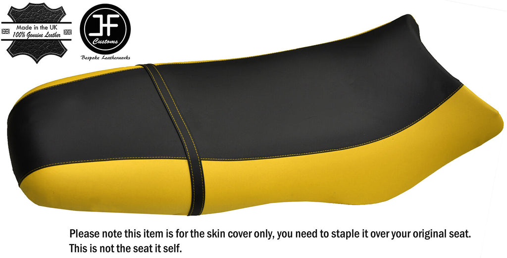 BLACK & YELLOW CUSTOM FITS SEA DOO GSX GS RFI 96-04 VINYL SEAT COVER + STRAP