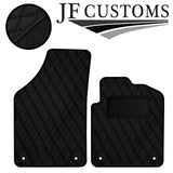BLACK  DIAMOND STITCH VINYL 2X TAILORED FLOOR CARPET FOR PEUGEOT RCZ 09-15 JF1