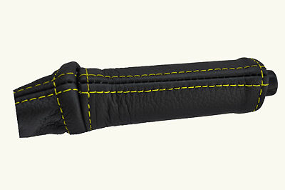 yellow stitch FITS PORSCHE 924 944 75-91  LEATHER HANDBRAKE HANDLE COVER
