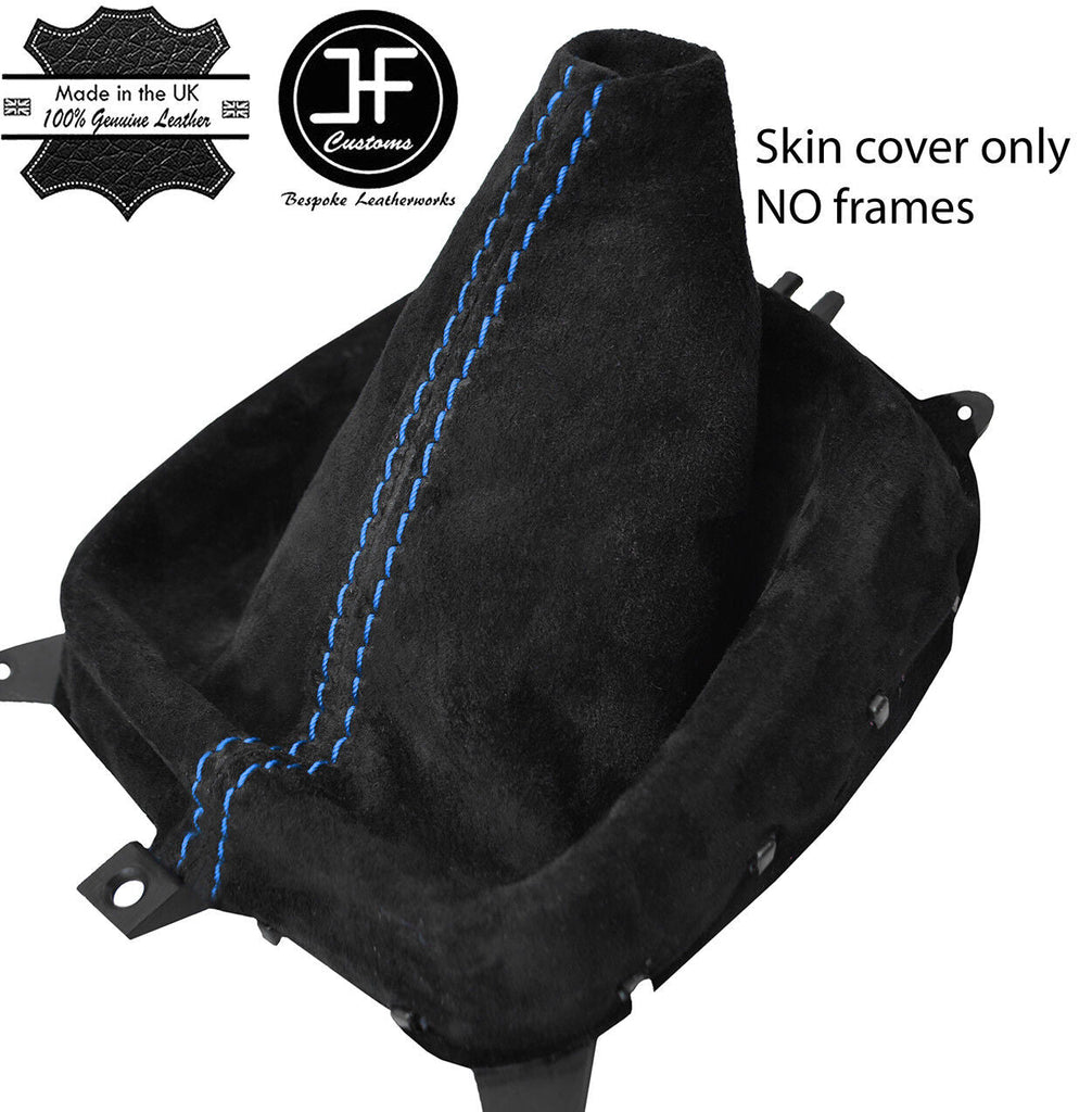 BLUE STITCHING REAL SUEDE MANUAL GEAR GAITER FITS MAZDA 323 323F 1995-1998