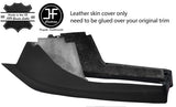 BLACK STITCH 2X LOWER CONSOLE SIDE TRIM REAL LEATHER COVER FOR BMW 6  E24 76-90