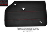 RED STITCH 2X FRONT FULL DOOR CARD SKIN COVERS FITS HUMBER SCEPTRE MK1 MK2