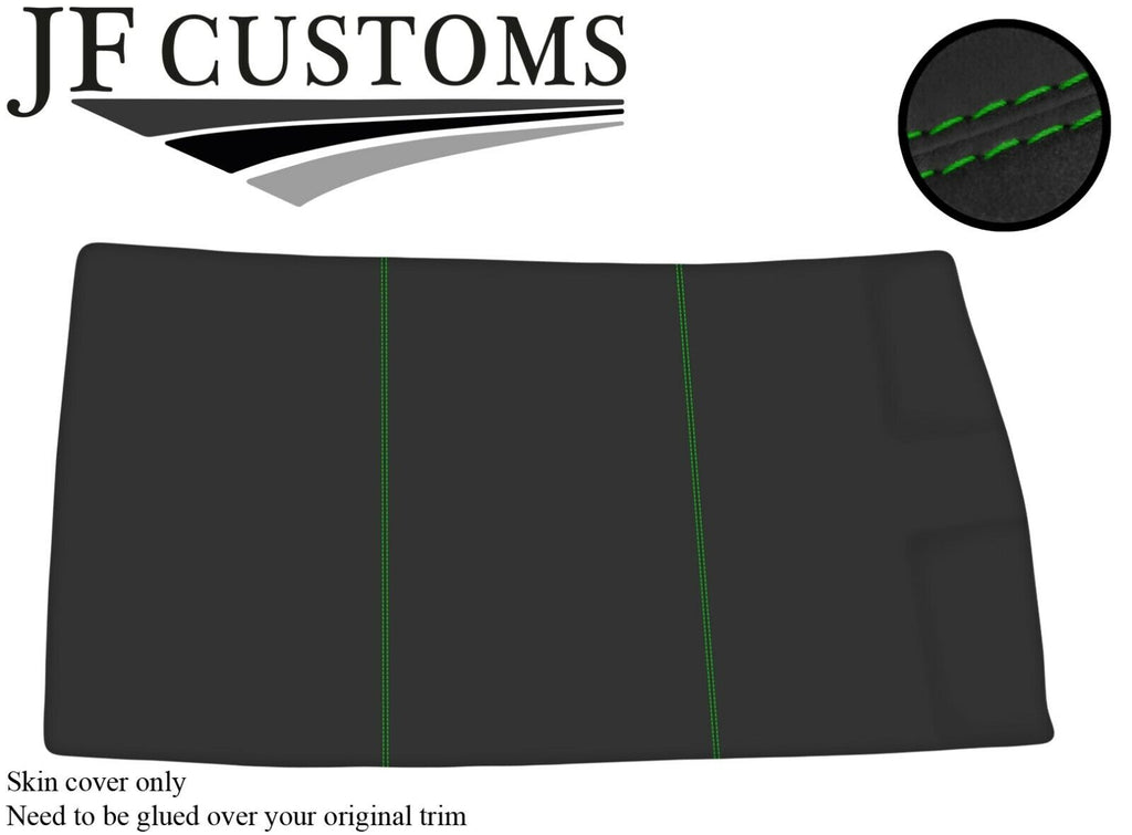 GREEN  STITCH ROOF HEADLINING DARK GREY LUXE SUEDE COVER FOR VW GOLF MK3 3 DOOR