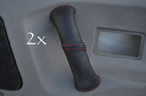 FITS LAND ROVER FREELANDER 1998-2003 red stitch 2 X DOOR HANDLE COVERS