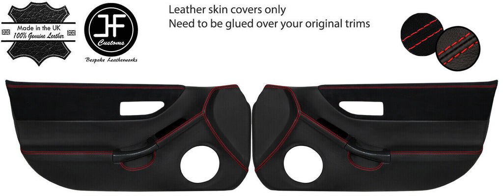 RED  STITCH 2X FULL DOOR CARD LEATHER&SUEDE COVERS FOR HONDA CRX DEL SOL 92-97