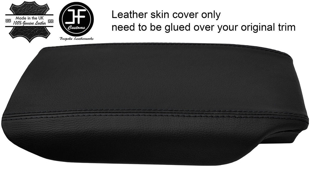 BLACK STITCH ARMREST LID REAL LEATHER COVER FITS MERCEDES CL500 W215 C215 99-05