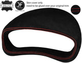 RED STITCH GAUGE SPEEDO HOOD SUEDE COVER FOR PEUGEOT 206 1998-2012 CUSTOM NEW