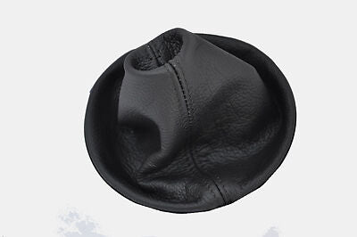 black stitch FITS SKODA FABIA MK2 2006-2014 LEATHER GEAR GAITER CUSTOM NEW