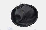 black stitch FITS SKODA FABIA MK2 2006-2014 LEATHER GEAR GAITER CUSTOM NEW