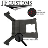 RED STITCH D GREY SUEDE HEADLINER SUN ROOF COVER FOR BMW E30 81-92 SALOON