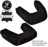 RED STITCH ROLL OVER BAR SUEDE COVERS FITS BMW Z4 E85 ROADSTER 2003-2009
