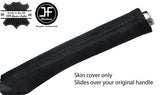 BLACK STITCHING REAL SUEDE HANDBRAKE HANDLE COVER FITS PEUGEOT 307 2001-2008