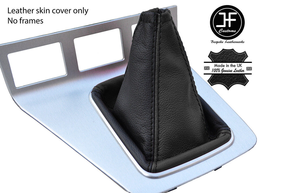 BLACK & BLACK TOP GRAIN LEATHER MANUAL GEAR GAITER FOR FORD MONDEO MK3 2003-06