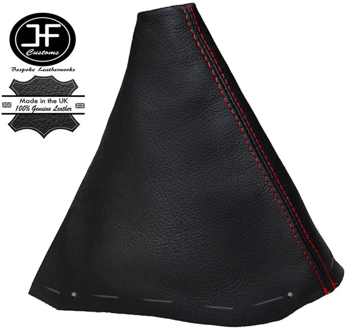 RED STITCH MANUAL GENUINE LEATHER GEAR BOOT GAITER FITS HYUNDAI GETZ TB 02-11