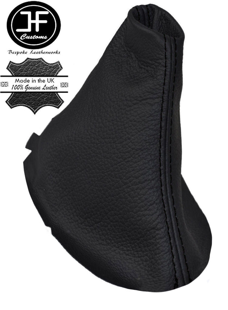 BLACK STITCHING REAL LEATHER MANUAL GEAR GAITER FITS SKODA CITIGO 2011-2016