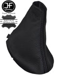 BLACK STITCHING REAL LEATHER MANUAL GEAR GAITER FITS SKODA CITIGO 2011-2016