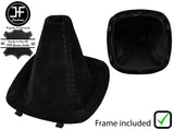 BLACK STITCH SUEDE MANUAL GEAR GAITER + FRAME FOR MERCEDES VITO METRIS W447 15+