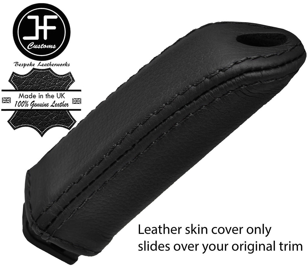 BLACK STITCH REAL LEATHER HANDBRAKE HANDLE COVER FITS PEUGEOT RCZ 2009-2016