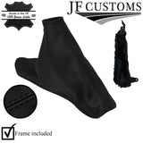 BLACK STITCH ITALIAN LEATHER HANDBRAKE COVER + FRAME FOR MAZDA CX-5 12-16