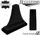 BLACK STITCH ITALIAN LEATHER HANDBRAKE GAITER+FRAME FITS RANGE ROVER P38 95-02