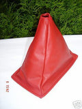 FITS MR2 MK1 AW11 REAL RED LEATHER GEAR GAITER - GAITOR CUSTOM NEW MADE IN UK