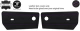 RED STITCH 2X FRONT DOOR CARD LEATHER COVERS FITS FORD CORTINA MK5 COUPE 2DR